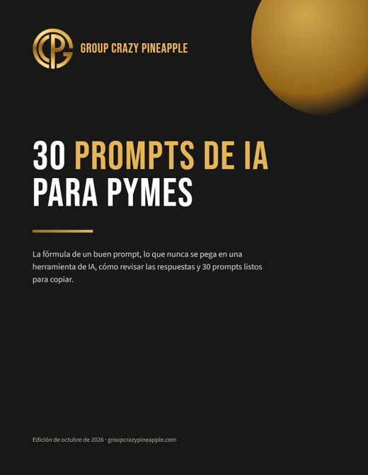 30 prompts de IA listos para copiar para PYMEs, con una guía