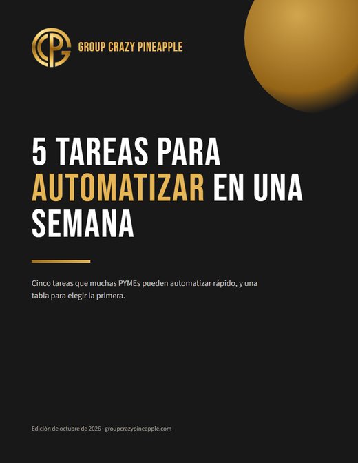 5 tareas que una PYME suele poder automatizar en una semana: la tabla y la guía