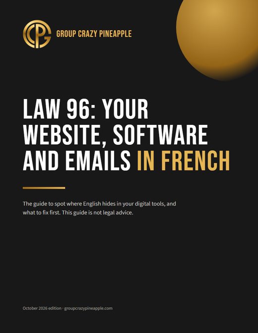 Law 96: your website, software and emails in French