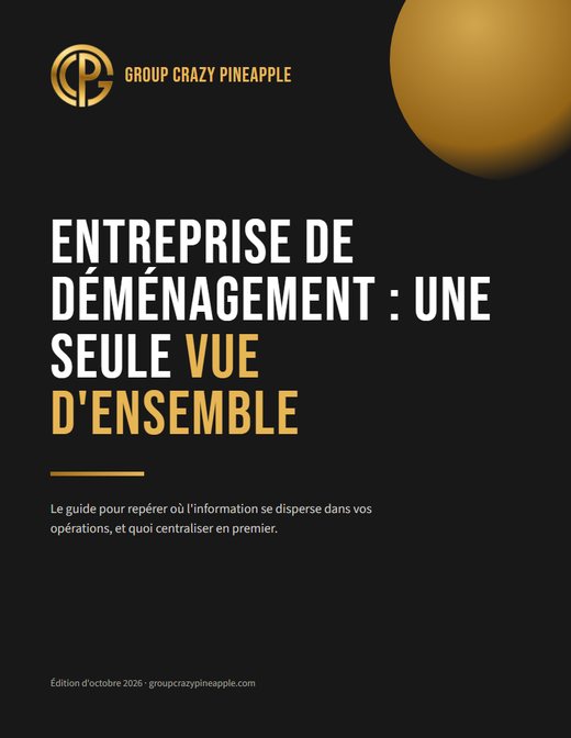 Entreprise de déménagement : une seule vue d'ensemble
