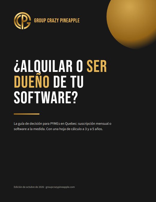 ¿Alquilar o ser dueño de tu software? La guía de decisión para PYMEs en Quebec