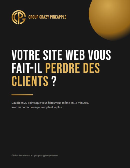 Votre site web vous fait-il perdre des clients ? L'audit en 20 points et le guide